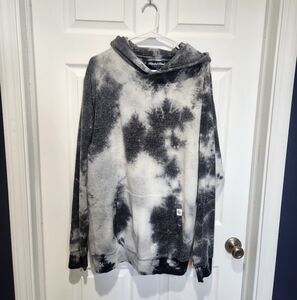 Feat Black and White Tie-Dye Hoodie